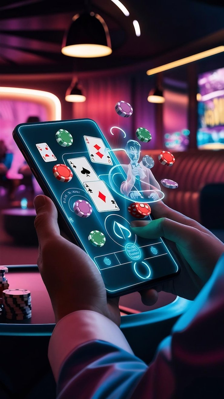 Aplikasi mobile hobi77 menampilkan permainan Liga 1, live dealer, dan slot Aviator
